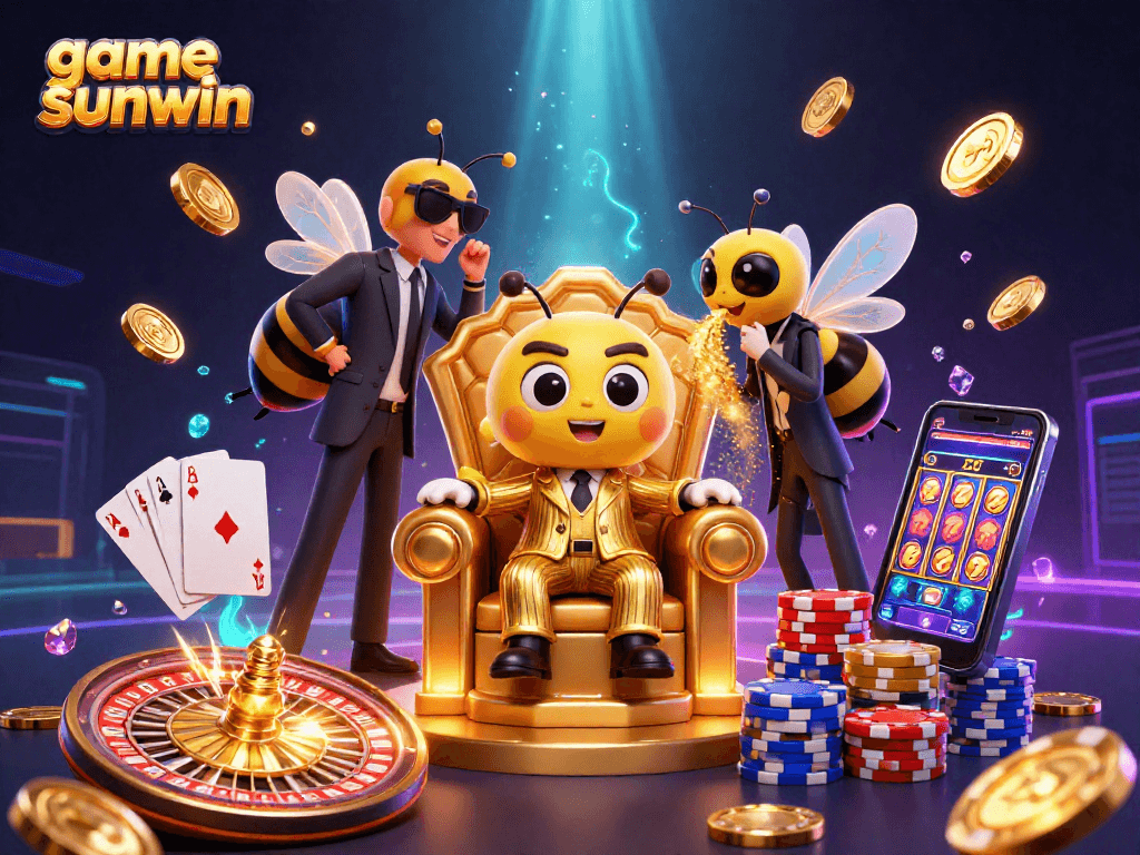 Experience the thrill of game sunwin with vibrant characters and dynamic casino elements.